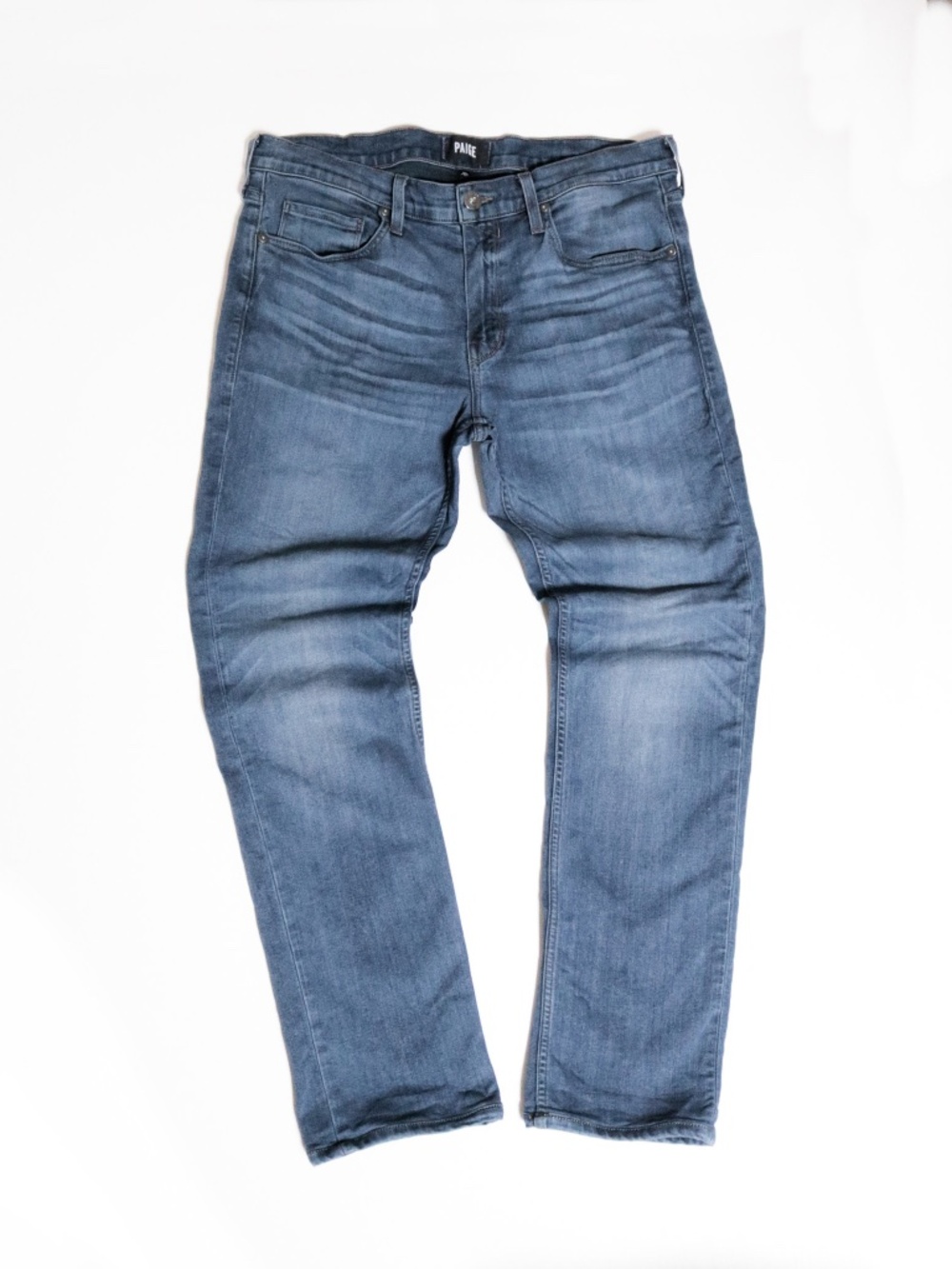 PAIGE Denim Men's 33 Medium Blue 'Lennox' Slim Straight Stretch Jeans